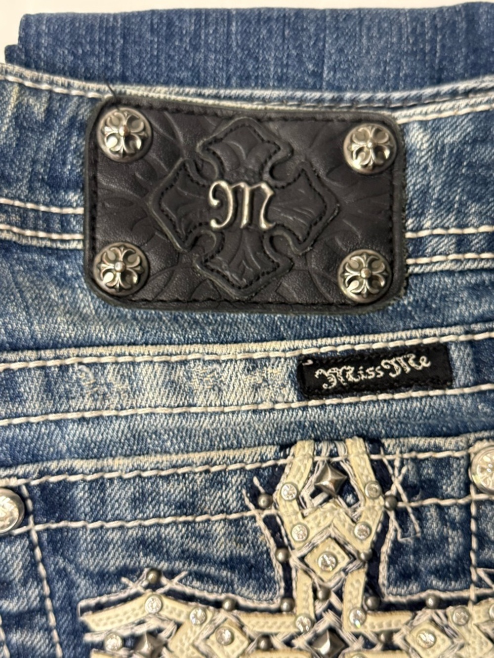 Miss Me Cross Bootcut Jeans 26 - Picture 8 of 14